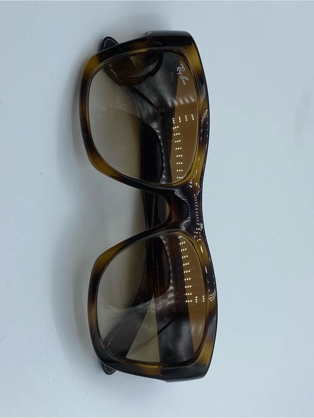 RayBan Tortoise Shell Sunglasses Brown Gradient Lense RB4195 710/85 53-17 140 2N